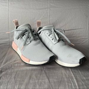 Womens Grey & Pink Adidas NMD R1